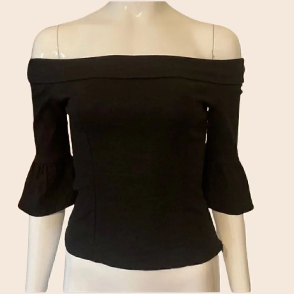 Stone Cold Fox Linen Blend Off Shoulder Top Size 0